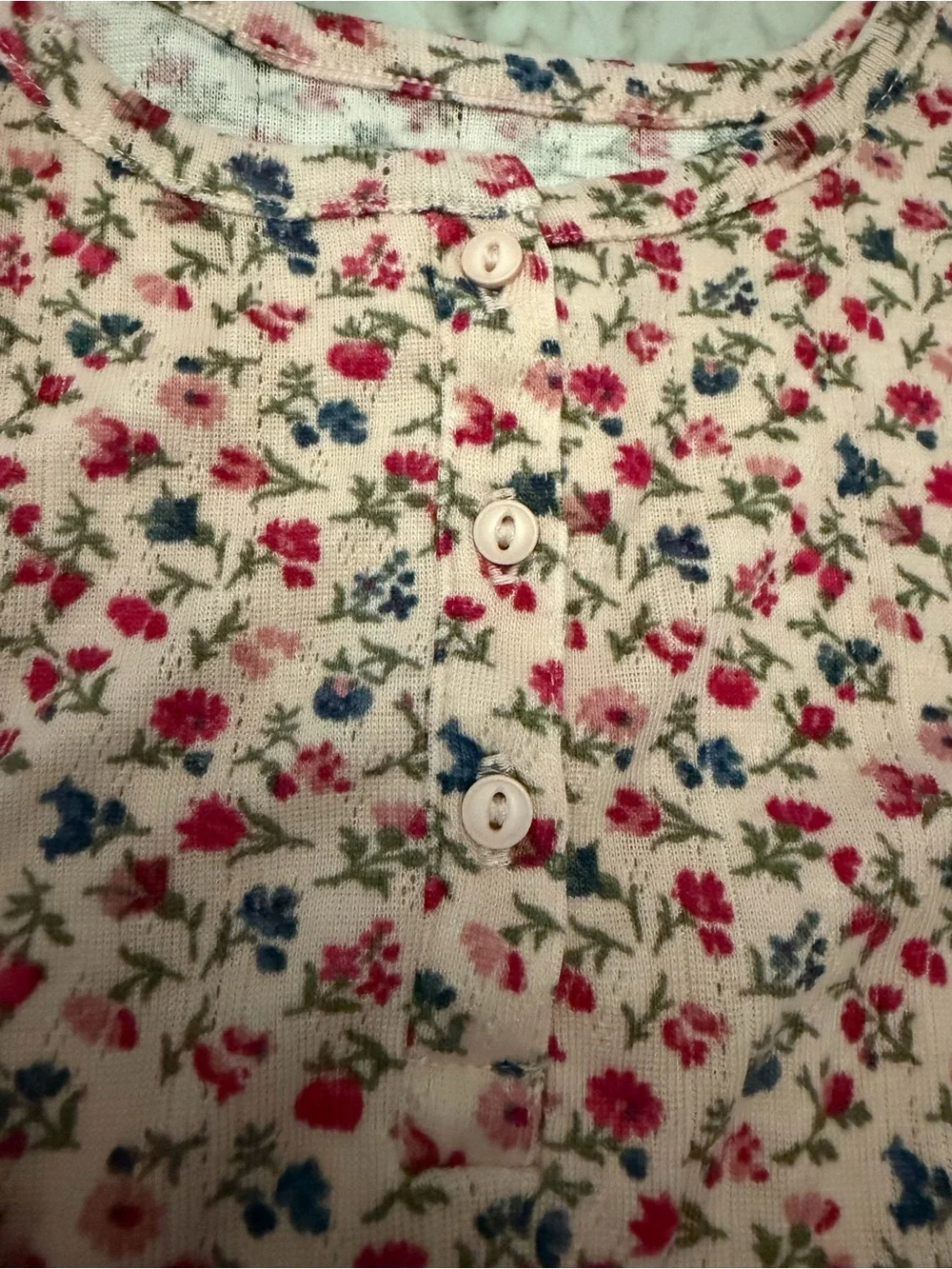 Kids Gap Floral Pink Pajama Set size 10